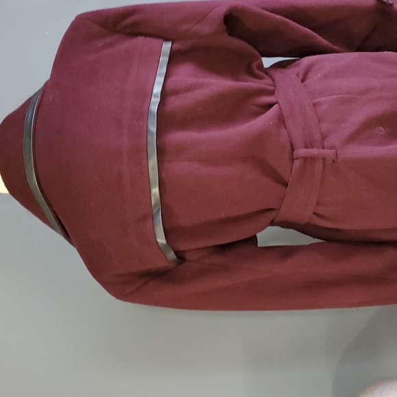 Badgley Mischka woman's belted pea wool blend coat size xl - Picture 7 of 14